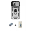 MARSİLYAN™- iPhone 13 Pro Max Kılıf Ahenk Klasik - Siyah 6D Mat Seramik Hayalet Nano Ekran Koruyucu + Metal Kamera Lens Koruma Cam - KI