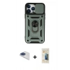 MARSİLYAN™- iPhone 13 Pro Max Kılıf Ahenk Klasik - Siyah 6D Mat Seramik Hayalet Nano Ekran Koruyucu + Pers Alüminyum Kamera Lens - LT