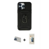MARSİLYAN™- iPhone 13 Pro Max Kılıf Ahenk Klasik - Siyah 6D Mat Seramik Hayalet Nano Ekran Koruyucu + Rainbow Kamera Lens Koruma Cam - MI