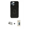 MARSİLYAN™- iPhone 13 Pro Max Kılıf Ahenk Klasik - Siyah 6D Mat Seramik Hayalet Nano Ekran Koruyucu + Rainbow Kamera Lens Koruma Cam - BZ