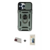 MARSİLYAN™- iPhone 13 Pro Max Kılıf Ahenk Klasik - Siyah 6D Mat Seramik Hayalet Nano Ekran Koruyucu + Rainbow Kamera Lens Koruma Cam - KI