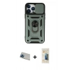 MARSİLYAN™- iPhone 13 Pro Max Kılıf Ahenk Klasik - Siyah 6D Mat Seramik Hayalet Nano Ekran Koruyucu + Rainbow Kamera Lens Koruma Cam - MI