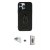 MARSİLYAN™- iPhone 13 Pro Max Kılıf Ahenk Klasik - Siyah Bilvis 3D Cam Ekran Koruyucu + Pers Alüminyum Kamera Lens - SABE