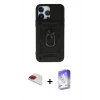 MARSİLYAN™- iPhone 13 Pro Max Kılıf Ahenk Klasik - Siyah Bilvis 5in1 3D Magic Cam Ekran Koruyucu + Pers Alüminyum Kamera Lens - KI