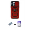 MARSİLYAN™- iPhone 13 Pro Max Kılıf Ahenk Klasik - Siyah Bilvis 5in1 3D Magic Cam Ekran Koruyucu + Shine Kamera Lens Koruma Cam - GI