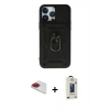 MARSİLYAN™- iPhone 13 Pro Max Kılıf Ahenk Klasik - Siyah Bilvis Hayalet Cam Ekran Koruyucu + Pers Alüminyum Kamera Lens - KI