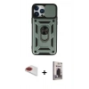 MARSİLYAN™- iPhone 13 Pro Max Kılıf Ahenk Klasik - Siyah Bilvis Hayalet Cam Ekran Koruyucu + Pers Alüminyum Kamera Lens - KI