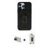 MARSİLYAN™- iPhone 13 Pro Max Kılıf Ahenk Klasik - Siyah Bilvis Hayalet Cam Ekran Koruyucu + Rainbow Kamera Lens Koruma Cam - KI