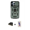 MARSİLYAN™- iPhone 13 Pro Max Kılıf Ahenk Klasik - Siyah Joko 5D Cam + Raze Metal Kamera Lens - GD