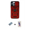 MARSİLYAN™- iPhone 13 Pro Max Kılıf Ahenk Klasik - Siyah Joko 5D Cam + Shine Kamera Lens Koruma Cam - GI