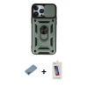 MARSİLYAN™- iPhone 13 Pro Max Kılıf Ahenk Klasik - Siyah Joko 5D Cam + Shine Kamera Lens Koruma Cam - GI