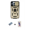 MARSİLYAN™- iPhone 13 Pro Max Kılıf Ahenk Klasik - Siyah Joko 5D Cam + Shine Kamera Lens Koruma Cam - PE