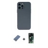 MARSİLYAN™- iPhone 13 Pro Max Kılıf Ahenk Serisi - Şeffaf 360 Full Body Arka Koruyucu + Açık Yeşil Metal Kamera Lens Koruma Cam