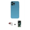 MARSİLYAN™- iPhone 13 Pro Max Kılıf Ahenk Serisi - Şeffaf 360 Full Body Arka Koruyucu + Pers Alüminyum Kamera Lens - KI