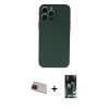 MARSİLYAN™- iPhone 13 Pro Max Kılıf Ahenk Serisi - Şeffaf 360 Full Body Arka Koruyucu + Rainbow Kamera Lens Koruma Cam - KI