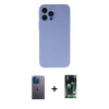 MARSİLYAN™- iPhone 13 Pro Max Kılıf Ahenk Serisi - Şeffaf 360 Full Body Arka Koruyucu + Neon Fosforlu Kamera Lens - MI