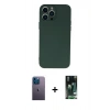 MARSİLYAN™- iPhone 13 Pro Max Kılıf Ahenk Serisi - Şeffaf 360 Full Body Arka Koruyucu + Neon Fosforlu Kamera Lens - MI