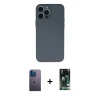 MARSİLYAN™- iPhone 13 Pro Max Kılıf Ahenk Serisi - Şeffaf 360 Full Body Arka Koruyucu + Neon Fosforlu Kamera Lens - MI