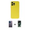 MARSİLYAN™- iPhone 13 Pro Max Kılıf Ahenk Serisi - Şeffaf 360 Full Body Arka Koruyucu + Neon Fosforlu Kamera Lens - MI
