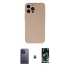 MARSİLYAN™- iPhone 13 Pro Max Kılıf Ahenk Serisi - Şeffaf 360 Full Body Arka Koruyucu + Neon Fosforlu Kamera Lens - MI