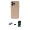 MARSİLYAN™- iPhone 13 Pro Max Kılıf Ahenk Serisi - Şeffaf 360 Full Body Arka Koruyucu + Renkli Kamera Lens Koruma Cam - MI