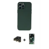 MARSİLYAN™- iPhone 13 Pro Max Kılıf Ahenk Serisi - Şeffaf 360 Full Body Arka Koruyucu + Raze Metal Kamera Lens - GD