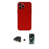 MARSİLYAN™- iPhone 13 Pro Max Kılıf Ahenk Serisi - Şeffaf 360 Full Body Arka Koruyucu + Raze Metal Kamera Lens - GD