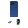 MARSİLYAN™- iPhone 13 Pro Max Kılıf Ahenk Serisi - Şeffaf 360 Full Body Arka Koruyucu + Renkli Kamera Lens Koruma Cam - SI