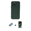 MARSİLYAN™- iPhone 13 Pro Max Kılıf Ahenk Serisi - Şeffaf 360 Full Body Arka Koruyucu + Shine Kamera Lens Koruma Cam - GI