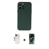 MARSİLYAN™- iPhone 13 Pro Max Kılıf Ahenk Serisi - Şeffaf 360 Full Body Arka Koruyucu + Shine Kamera Lens - GD