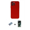 MARSİLYAN™- iPhone 13 Pro Max Kılıf Ahenk Serisi - Şeffaf 360 Full Body Arka Koruyucu + Shine Kamera Lens Koruma Cam - PE