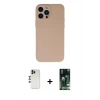 MARSİLYAN™- iPhone 13 Pro Max Kılıf Ahenk Serisi - Şeffaf 360 Full Body Arka Koruyucu + Shine Kamera Lens - GD