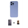 MARSİLYAN™- iPhone 13 Pro Max Kılıf Ahenk Serisi - Şeffaf Maxco Cam Ekran Koruyucu + Neon Fosforlu Kamera Lens - BZ