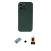 MARSİLYAN™- iPhone 13 Pro Max Kılıf Ahenk Serisi - Şeffaf Maxco Cam Ekran Koruyucu + Shine Kamera Lens Koruma Cam - GI