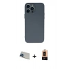 MARSİLYAN™- iPhone 13 Pro Max Kılıf Ahenk Serisi - Şeffaf Maxco Cam Ekran Koruyucu + Rainbow Kamera Lens Koruma Cam - MI