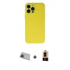 MARSİLYAN™- iPhone 13 Pro Max Kılıf Ahenk Serisi - Şeffaf Maxco Cam Ekran Koruyucu + Rainbow Kamera Lens Koruma Cam - MI