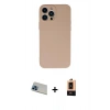 MARSİLYAN™- iPhone 13 Pro Max Kılıf Ahenk Serisi - Şeffaf Maxco Cam Ekran Koruyucu + Rainbow Kamera Lens Koruma Cam - MI