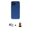 MARSİLYAN™- iPhone 13 Pro Max Kılıf Ahenk Serisi - Şeffaf Maxco Cam Ekran Koruyucu + Rainbow Kamera Lens Koruma Cam - MI