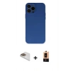 MARSİLYAN™- iPhone 13 Pro Max Kılıf Ahenk Serisi - Şeffaf Maxco Cam Ekran Koruyucu + Pers Alüminyum Kamera Lens - GD