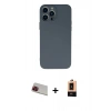 MARSİLYAN™- iPhone 13 Pro Max Kılıf Ahenk Serisi - Şeffaf Maxco Cam Ekran Koruyucu + Rainbow Kamera Lens Koruma Cam - KI
