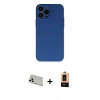 MARSİLYAN™- iPhone 13 Pro Max Kılıf Ahenk Serisi - Şeffaf Maxco Cam Ekran Koruyucu + Rainbow Kamera Lens Koruma Cam - BZ