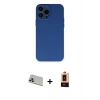 MARSİLYAN™- iPhone 13 Pro Max Kılıf Ahenk Serisi - Şeffaf Maxco Cam Ekran Koruyucu + Rainbow Kamera Lens Koruma Cam - MR