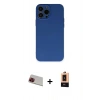 MARSİLYAN™- iPhone 13 Pro Max Kılıf Ahenk Serisi - Şeffaf Maxco Cam Ekran Koruyucu + Rainbow Kamera Lens Koruma Cam - KI