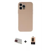 MARSİLYAN™- iPhone 13 Pro Max Kılıf Ahenk Serisi - Şeffaf Maxco Cam Ekran Koruyucu + Rainbow Kamera Lens Koruma Cam - KI
