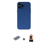 MARSİLYAN™- iPhone 13 Pro Max Kılıf Ahenk Serisi - Şeffaf Maxco Cam Ekran Koruyucu + Renkli Kamera Lens Koruma Cam - MI