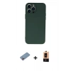 MARSİLYAN™- iPhone 13 Pro Max Kılıf Ahenk Serisi - Şeffaf Maxco Cam Ekran Koruyucu + Shine Kamera Lens Koruma Cam - PE