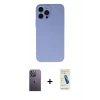 MARSİLYAN™- iPhone 13 Pro Max Kılıf Ahenk Serisi - Şeffaf Pasifik Cam Ekran Koruyucu + Neon Fosforlu Kamera Lens - BZ