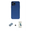 MARSİLYAN™- iPhone 13 Pro Max Kılıf Ahenk Serisi - Şeffaf Pasifik Cam Ekran Koruyucu + Shine Kamera Lens Koruma Cam - GI