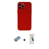 MARSİLYAN™- iPhone 13 Pro Max Kılıf Ahenk Serisi - Şeffaf Pasifik Cam Ekran Koruyucu + Shine Kamera Lens Koruma Cam - GI