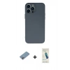 MARSİLYAN™- iPhone 13 Pro Max Kılıf Ahenk Serisi - Şeffaf Pasifik Cam Ekran Koruyucu + Shine Kamera Lens Koruma Cam - GI